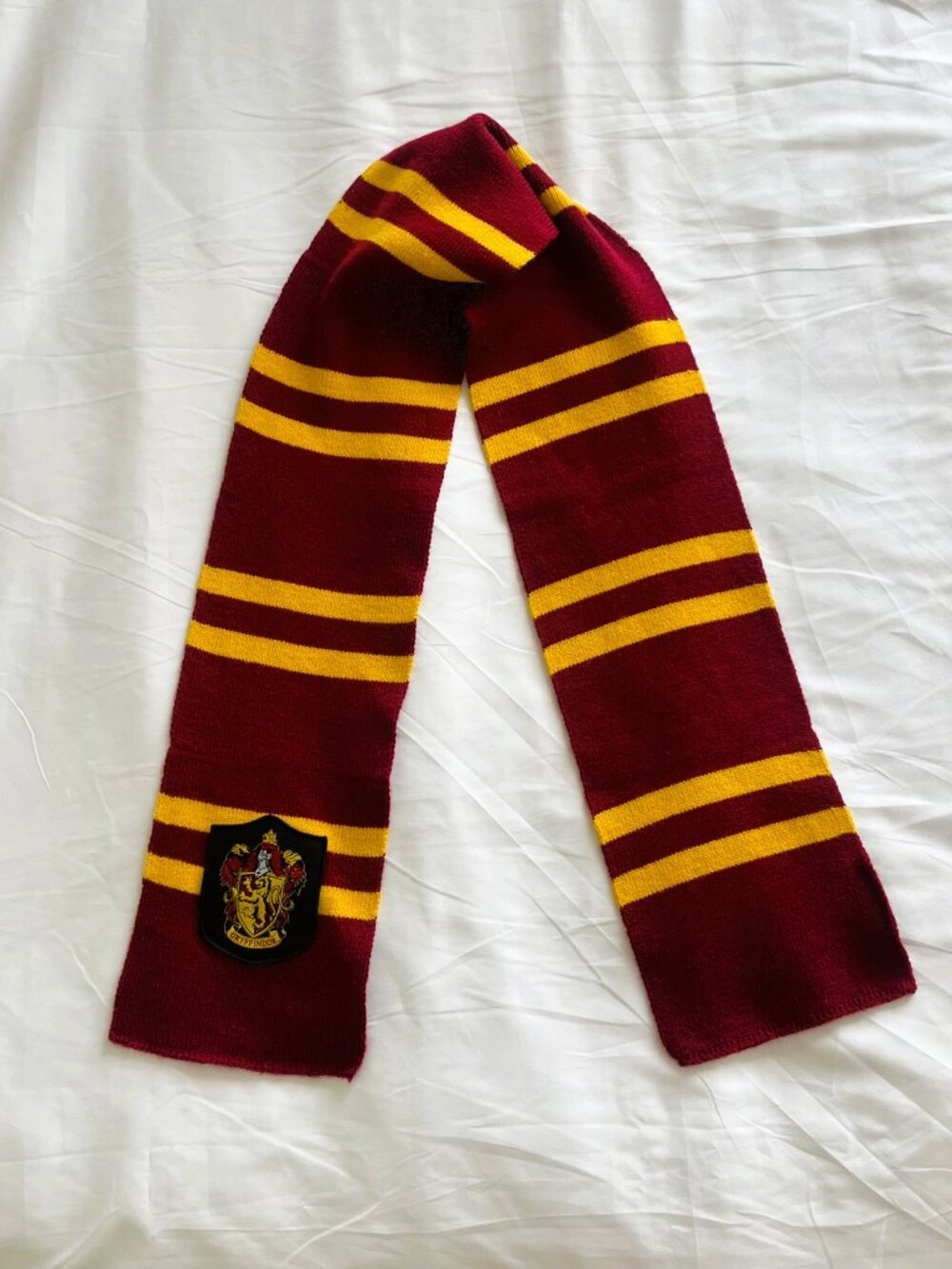 Official Harry Potter Gryffindor Scarf Knit Red Gold House Crest Disguise 60"